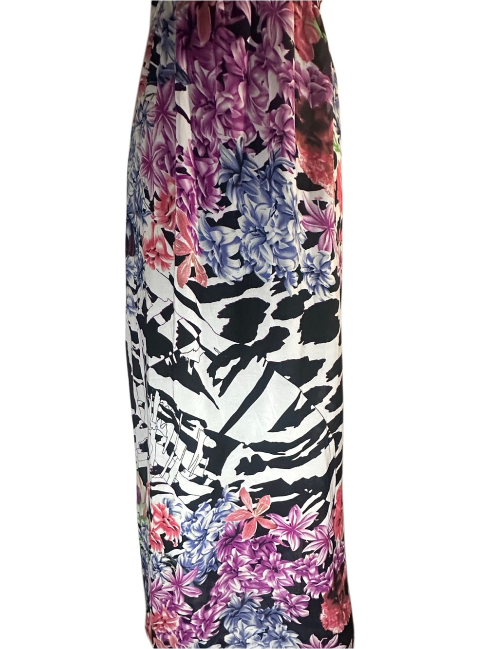 VTG Y2K She’s Cool Floral & Zebra Print Maxi Dress - Picture 3 of 5